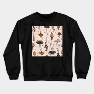 Linen Mushrooms Crewneck Sweatshirt